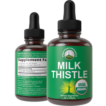 USDA Organic Milk Thistle Extract Vegan Liquid Drops. Liver Detox Herbal Supplement. Zero Sugar, Great for Digestion and A Cleanse. Pure Organic Milk Thistle Tincture Supplements for Women and Men Peak Performance buy australia supplements