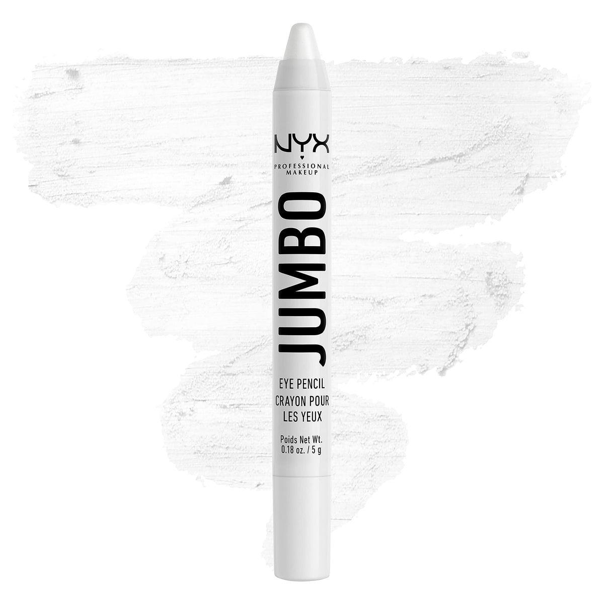 NYX PROFESSIONAL MAKEUP Jumbo Eye Pencil, Blendable Eyeshadow Stick & Eyeliner Pencil - Milk (White) NYX PROFESSIONAL MAKEUP