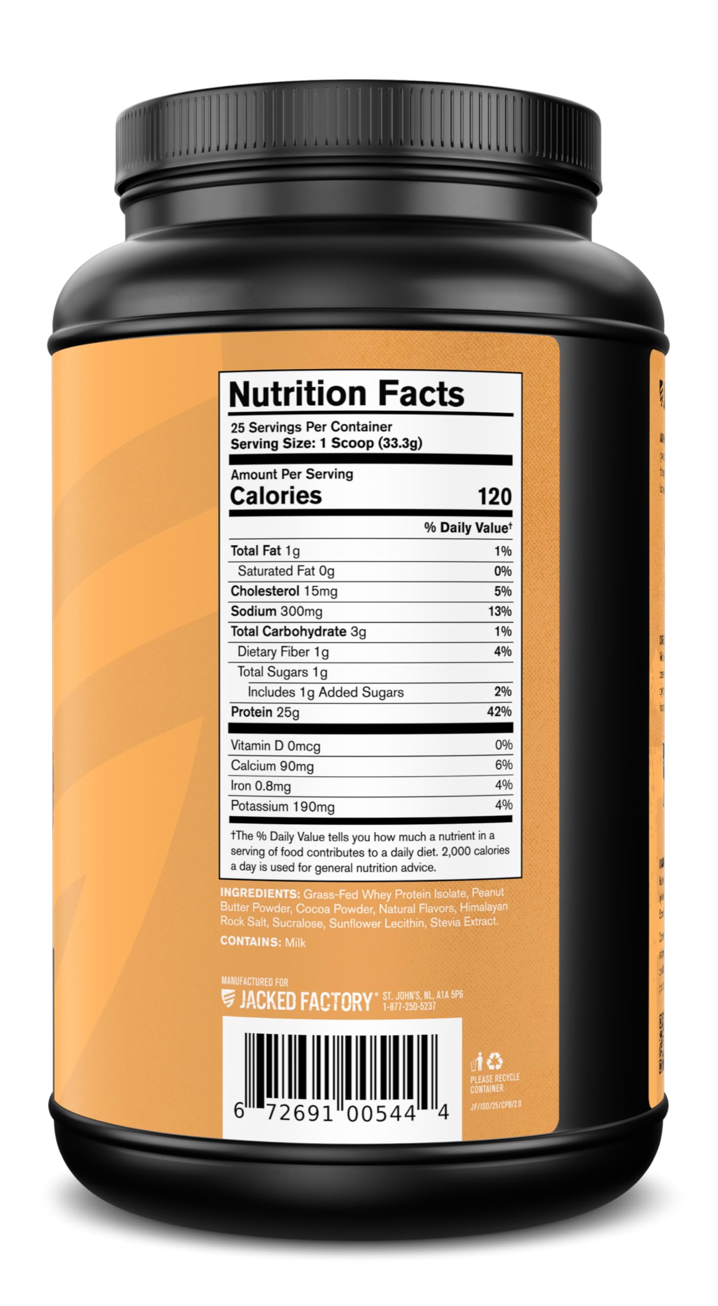 Jacked Factory Authentic ISO Grass Fed Whey Protein Isolate Powder - Low Carb, Non-GMO Muscle Building Protein w/No Fillers, Post Workout Recovery, Chocolate Peanut Butter - 25 Servings Jacked Factory buy australia supplements