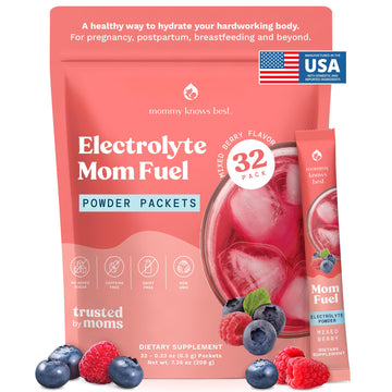 Mommy Knows Best Mom Fuel Electrolyte Drink Mix for Moms, Hydration Support - for Pregnancy, Prenatal, Electrolytes + Trace Minerals, Lactation Drink Mix Supplement (32 Count) Mommy Knows Best buy australia supplements
