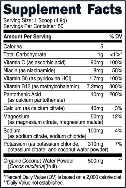 Bucked Up Essentials Electrolytes Blue Raspberry | Advanced Hydration Complex with 500 mg Electrolytes Per Serving | Gluten Free Non GMO Third Party Tested Drink Mix | 230g (50 Servings)