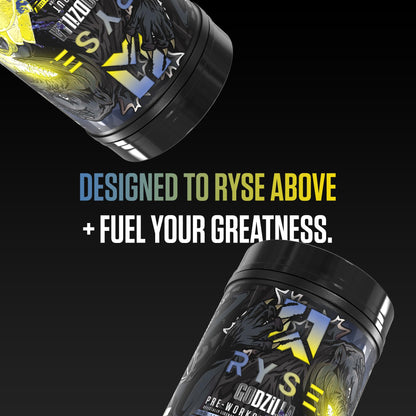 RYSE Godzilla X Noel Deyzel Pre Workout Powder - Monsterberry Lime - 400mg Caffeine, High Stim Pre-Workout for Men & Women with Citrulline & Beta Alanine - Energy, Pump & Focus - 20/40 Servings