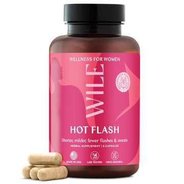 WILE Menopause and Perimenopause Supplements for Women - Hot Flashes and Night Sweats Relief with Kudzu Root - Premenopause Support for Stress, Hot Flash, Hormone Balance & Restful Sleep, 30 Servings WILE buy australia supplements