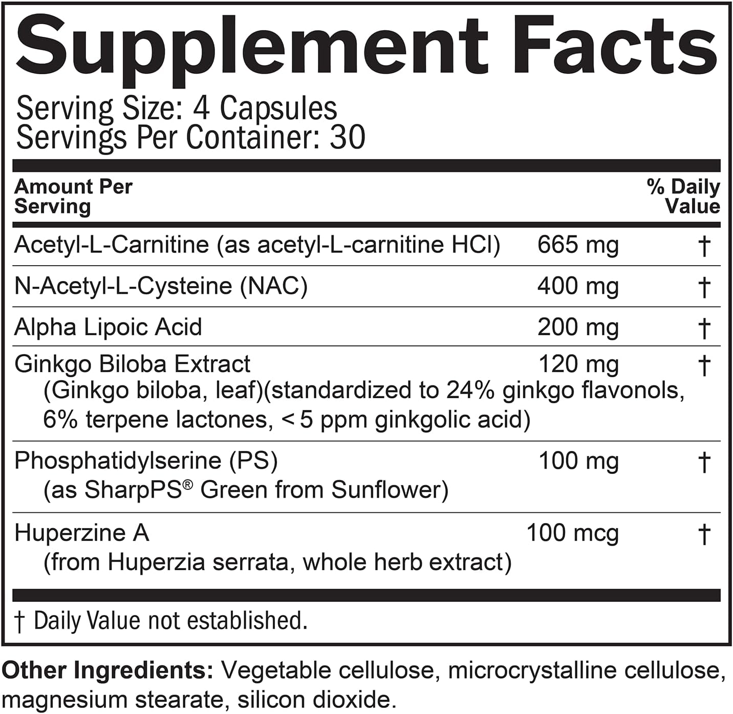 BRAINMD Dr Amen Brain & Memory Power MAX - 120 Capsules - Nootropic Supplement with Ginkgo Biloba Extract & Huperzine A - 30 Servings | Nootropic Supplement, Ginkgo Biloba Extract, Huperzine A, 30 Servings