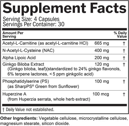 BRAINMD Dr Amen Brain & Memory Power MAX - 120 Capsules - Nootropic Supplement with Ginkgo Biloba Extract & Huperzine A - 30 Servings | Nootropic Supplement, Ginkgo Biloba Extract, Huperzine A, 30 Servings