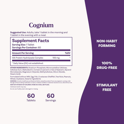 Natrol Cognium Memory, Brain Health Supplements for Adults, Brain Memory Supplements, Enhances Mental Agility in Healthy Adults, Natrol