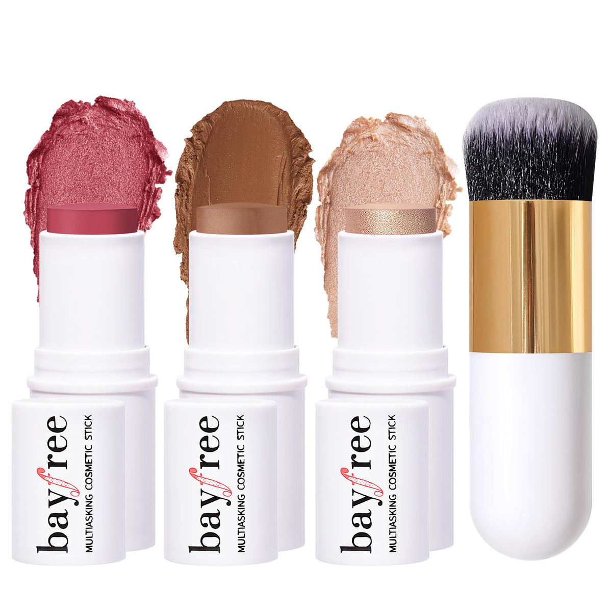 KIMUSE Face Sticks Trio, Blush, Highlighter & Contour Stick for Face Makeup KIMUSE
