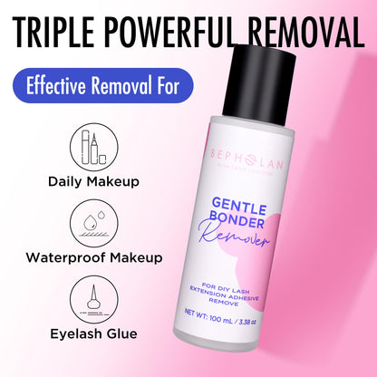 BEPHOLAN Cluster Lash Glue Remover 100ml, Makeup Remover for Sensitive Eyes BEPHOLAN