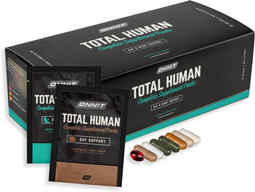 ONNIT Total Human Adult Multivitamin Comprehensive Capsule Packs with Day and Night Support, Daily Vitamin Packs for Men and Women, Dietary Supplement Capsules, 30-Day Supply, 60 Packs ONNIT buy australia supplements