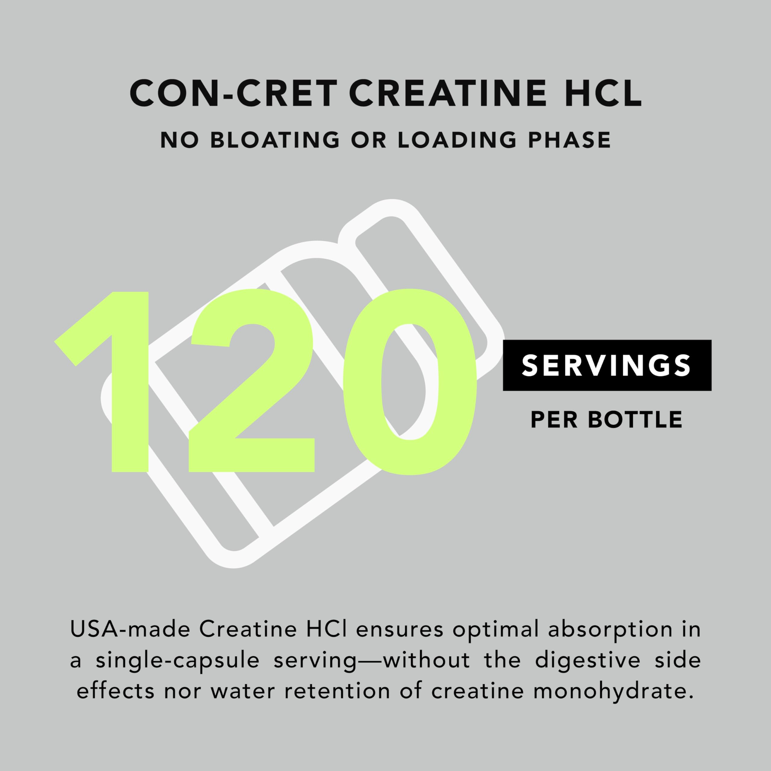 AMANDEAN Creatine HCl Pills. American Made CON-CRET. 120 Capsules. 7X Concentrated. No Bloat. Muscle, Energy, Cognitive, Recovery Support for Men & Women. Gluten Free, Non-GMO. AMANDEAN buy australia supplements