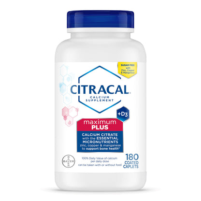 Citracal Maximum Plus Calcium Supplement - Calcium Citrate with Vitamin D3, Zinc, & Essential Minerals for Bone Health Support, Ages 12+ CITRACAL