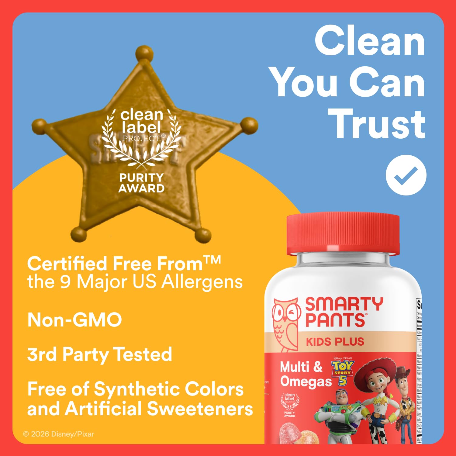 SmartyPants Kids Multivitamin Gummies with Omega 3 DHA/EPA, Vitamins D3, C, B12, B6, A, K, and Zinc, Gluten Free, Clean Label, Three Fruit Flavors, 60 Gummies (30 Day Supply) Gsupps Australia