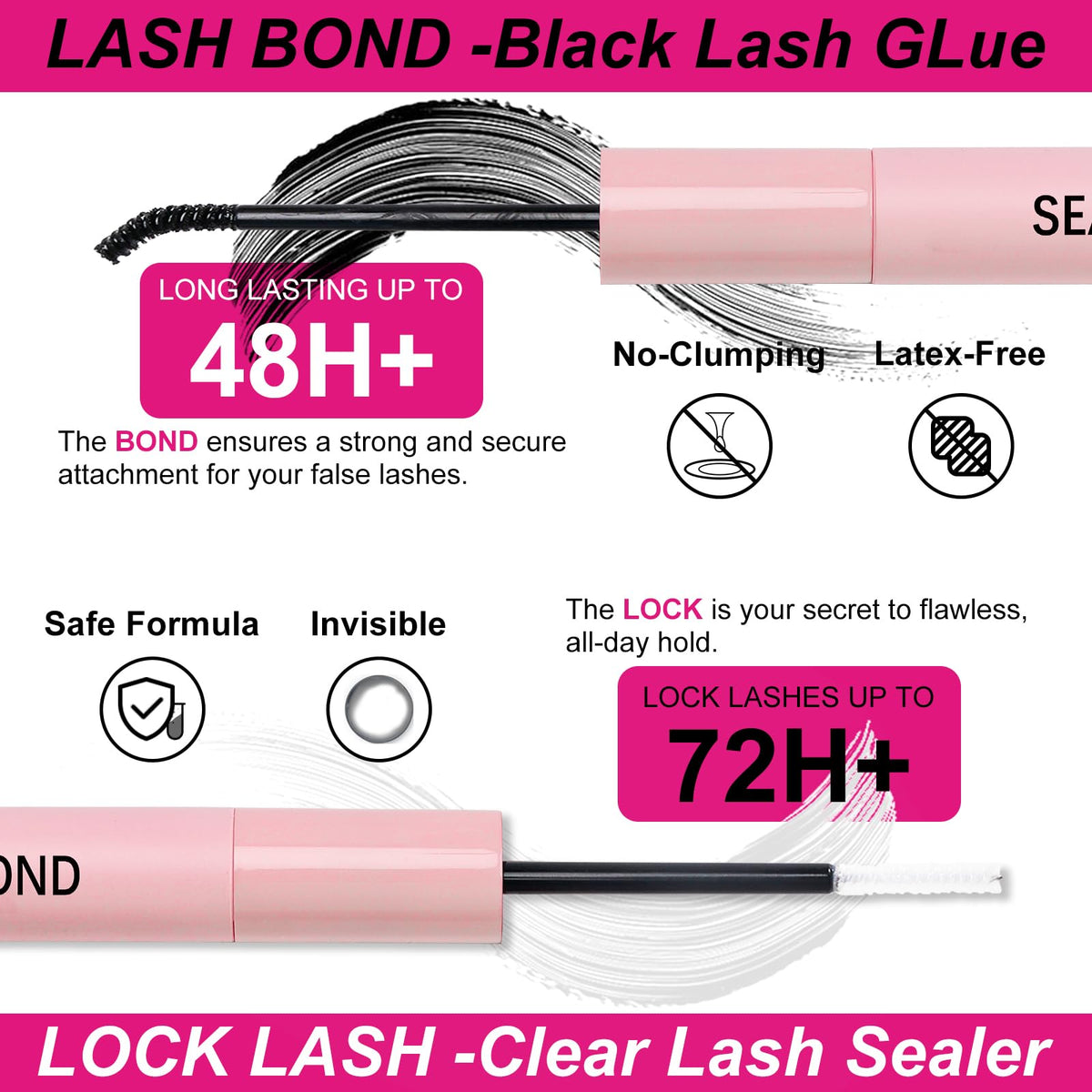 Fowendia Lash Clusters Kit Fluff 80D 100D Individual Lashes D-Curly Cluster Eyelash Extensions 10-18mm DIY Lash Extension Kit Lash Bond and Seal Waterproof, Lash Applicator, Thick False Eyelashes Kit Fowendia