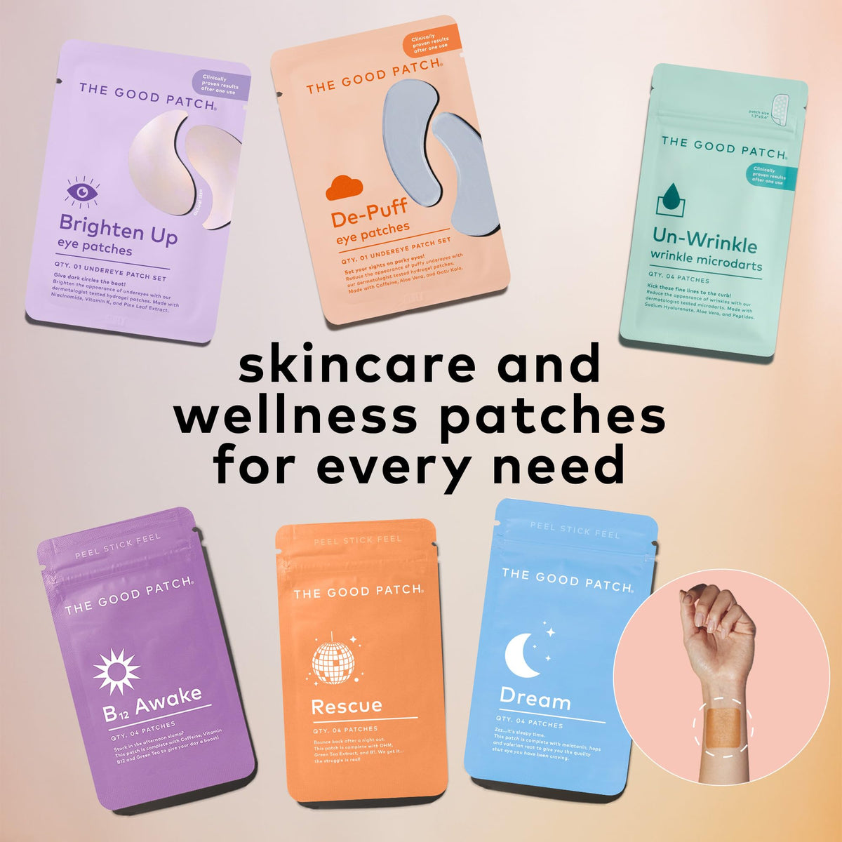 The Good Patch De-Puff Cooling Under Eye Patches (12 Pairs) The Good Patch