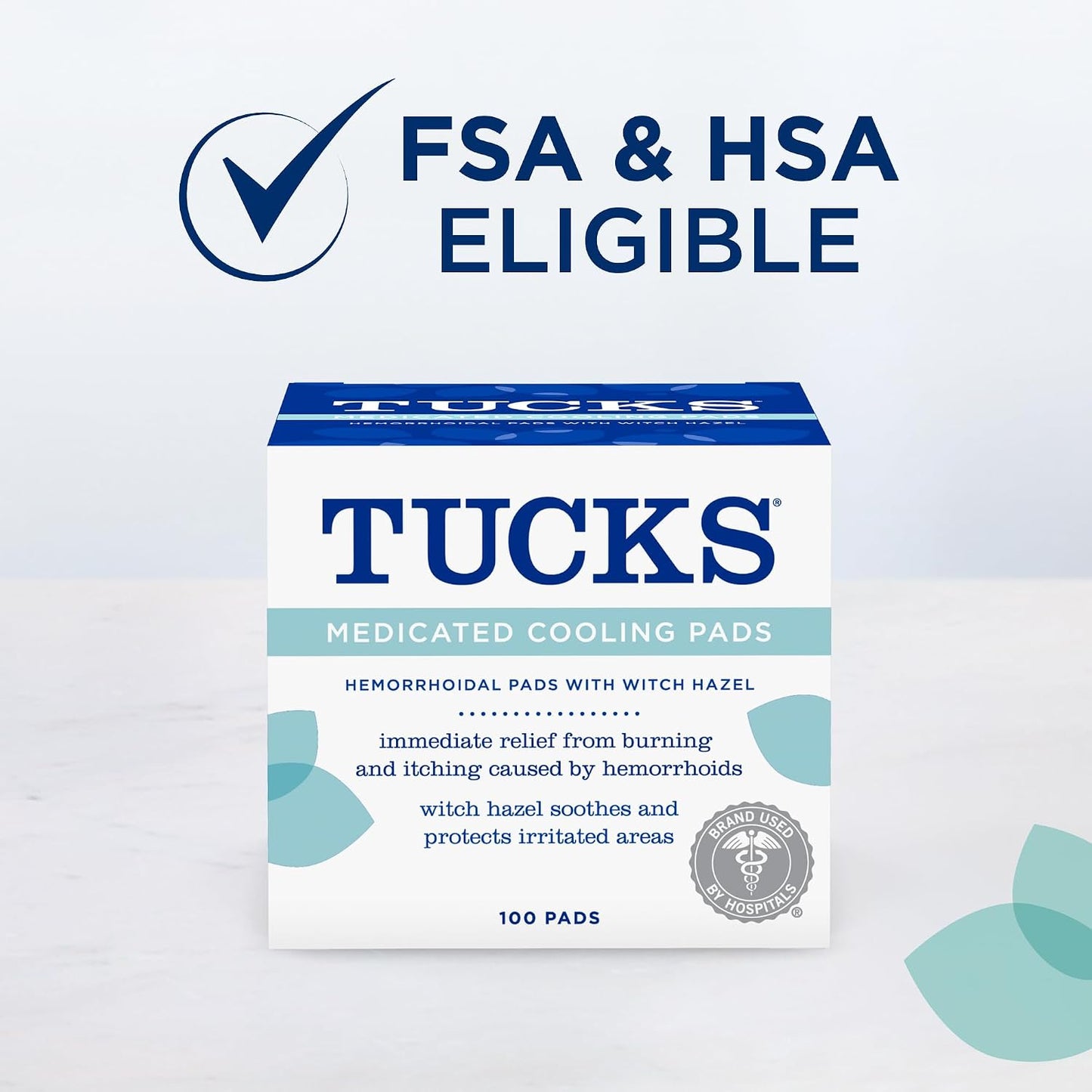 TUCKS Medicated Cooling Pads, 100 Count – Hemorrhoid Pads with Witch Hazel, Cleanses Sensitive Areas, Protects from Irritation, Hemorrhoid Treatment, Medicated Pads Used by Hospitals Gsupps Australia