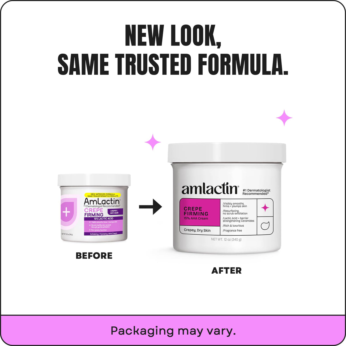 AmLactin Crepe Firming Body Cream, 15% Lactic Acid, 12 oz Amlactin