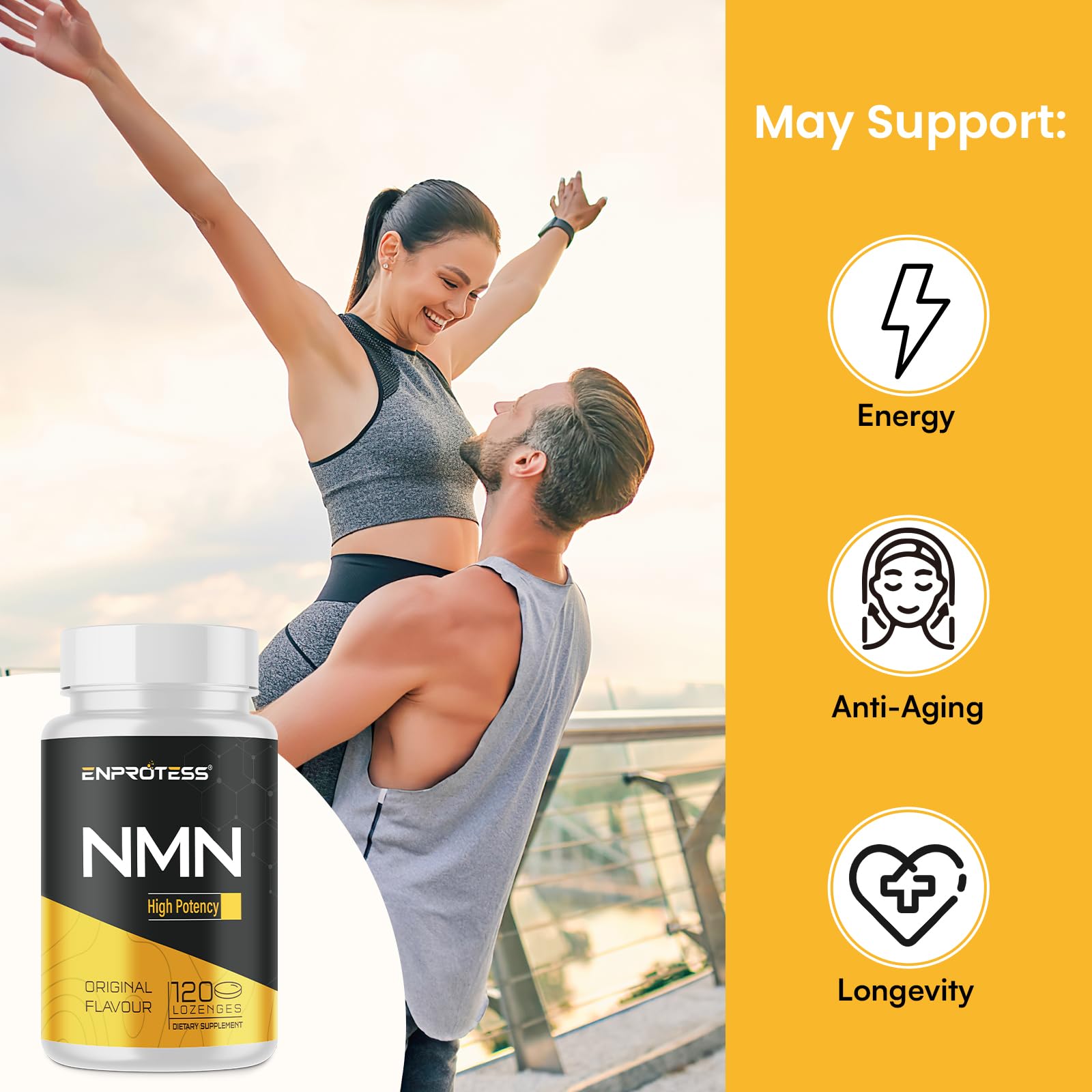Sublingual NMN 500mg, Max Absorbency & Fast-Acting NMN Supplement（120-Day Supply）, 99% Pure NMN (Nicotinamide Mononucleotide) for NAD, Cell, Immune, Energy, Muscle, Anti-Aging, Longevity, 120 Lozenges Enprotess buy australia supplements