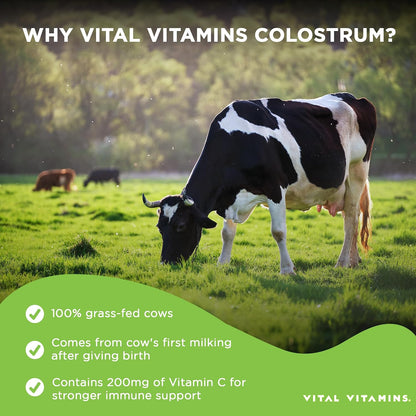 Vital Vitamins Vegan Collagen Booster Capsules + Colostrum Capsules Supplement Gsupps Australia