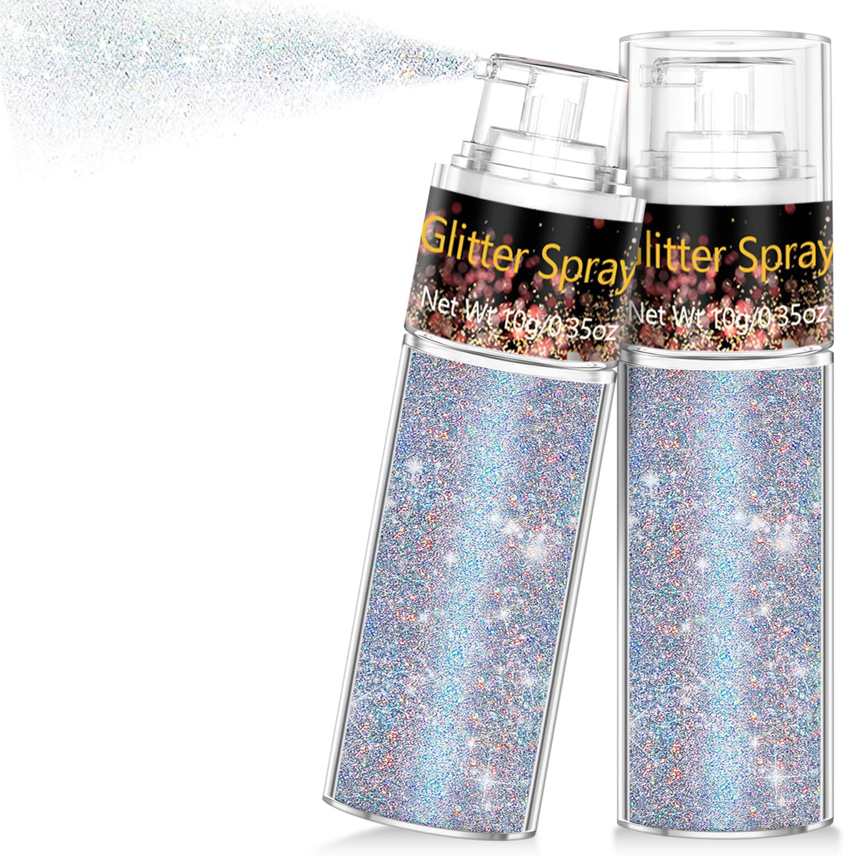 Scarman Hair and Body Glitter Spray, 1PC Glint-Rainbow Hairspray Powder Scarman