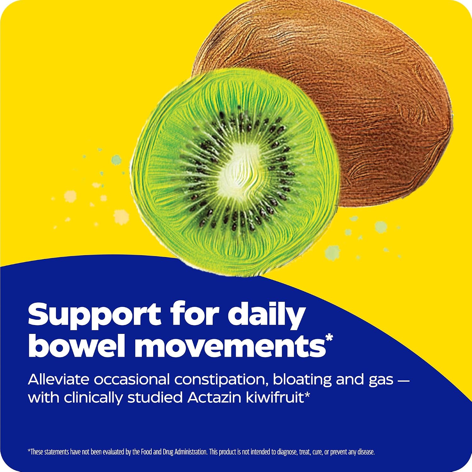 Enzymedica Kiwi Regularity - Bowel Movement Supplement for Women & Men, Occasional Constipation Support, Reduces Gas & Bloating, Daily Digestion & Gut Health Support for Adults - 30 Chewable Tablets Gsupps Australia