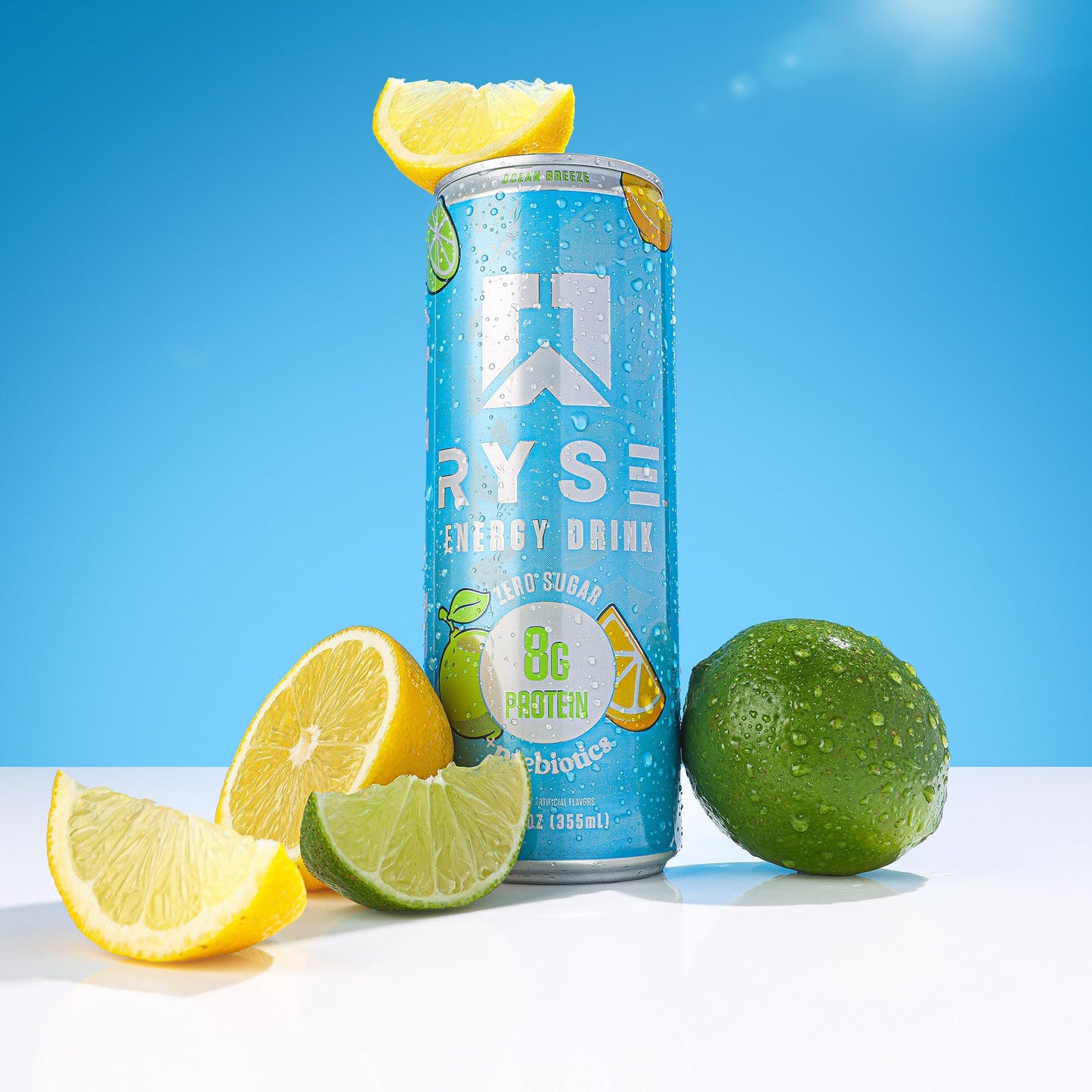 RYSE Functional Energy Drink - 5 Flavors Variety Pack - 150mg Natural Caffeine, 8g Whey Protein & 1g Prebiotics - Sugar Free, Gut-Friendly, Bloat-Free - 12 fl oz Cans (12-Pack)