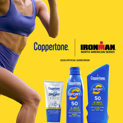 Coppertone Sport Sunscreen Spray SPF 50, Water Resistant Spray Sunscreen Pack, 5.5 Oz, Pack of 2 (Packaging May Vary) Coppertone