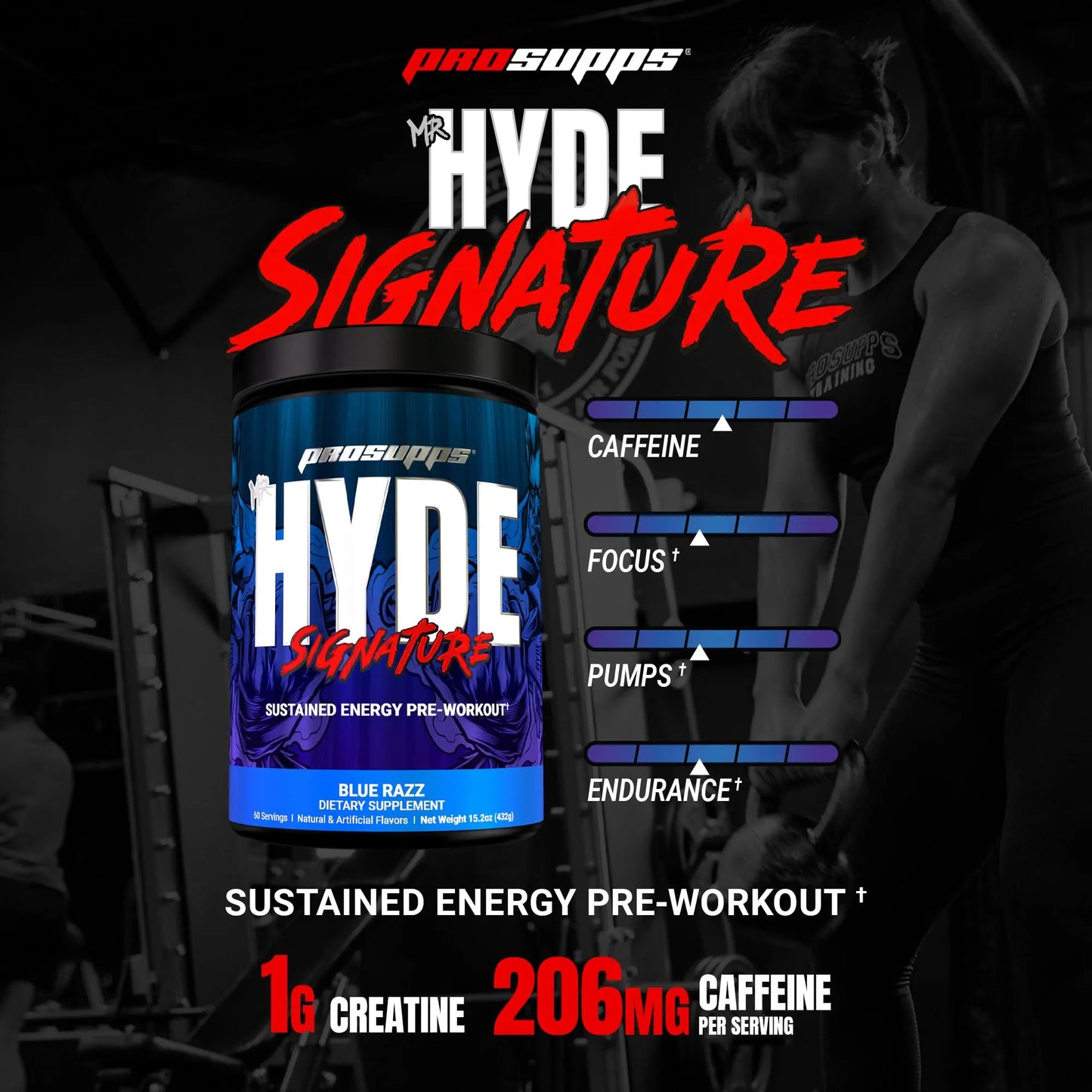 ProSupps Mr. Hyde Signature Pre Workout Powder with Creatine, Beta Alanine & Caffeine - Performance, Energy & Endurance - Clean Fitness & Gym Supplements ProSupps