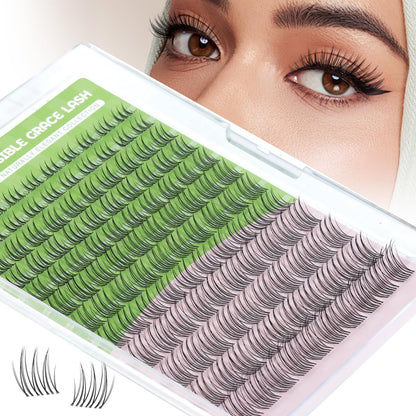 KEYYOU Natural Lash Clusters,Aurora Wispy Lashes,Seamless Mascara Look KEYYOU