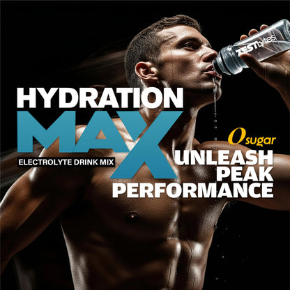 ZestLytes 40 Sticks Sport Hydration Sugar Free Electrolyte Packets, High Sodium Low Calorie Electrolyte Powder Drink Mix, Liquid Daily IV Flavors ZestLytes