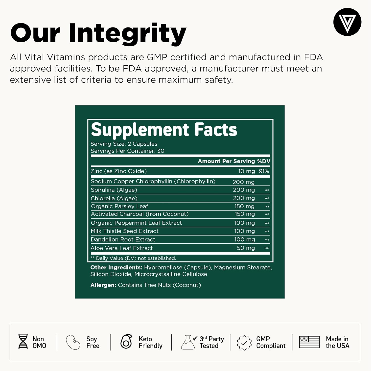 Vital Vitamins Multi Collagen Complex Plus + Chlorophyll Complex Capsules Gsupps Australia