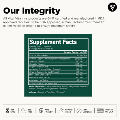 Vital Vitamins Multi Collagen Capsules + Chlorophyll Complex Capsules Gsupps Australia