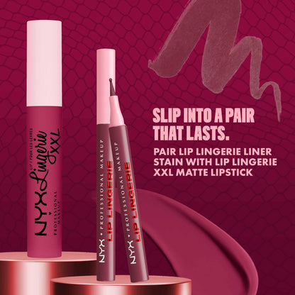 NYX PROFESSIONAL MAKEUP Lip Lingerie Liner Stain, Seamless Make Up with All-Day Stain, Waterproof Lip Stain Finish - Cuff Me NYX PROFESSIONAL MAKEUP