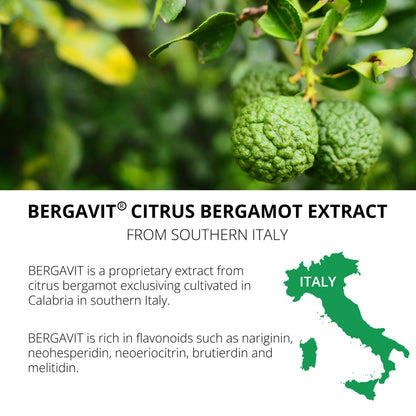 UpNourish BERGAVIT Citrus Bergamot Cholesterol Supplement - Italian Citrus Bergamot Extract 550mg for Women and Men 90 Vegan Capsules UpNourish