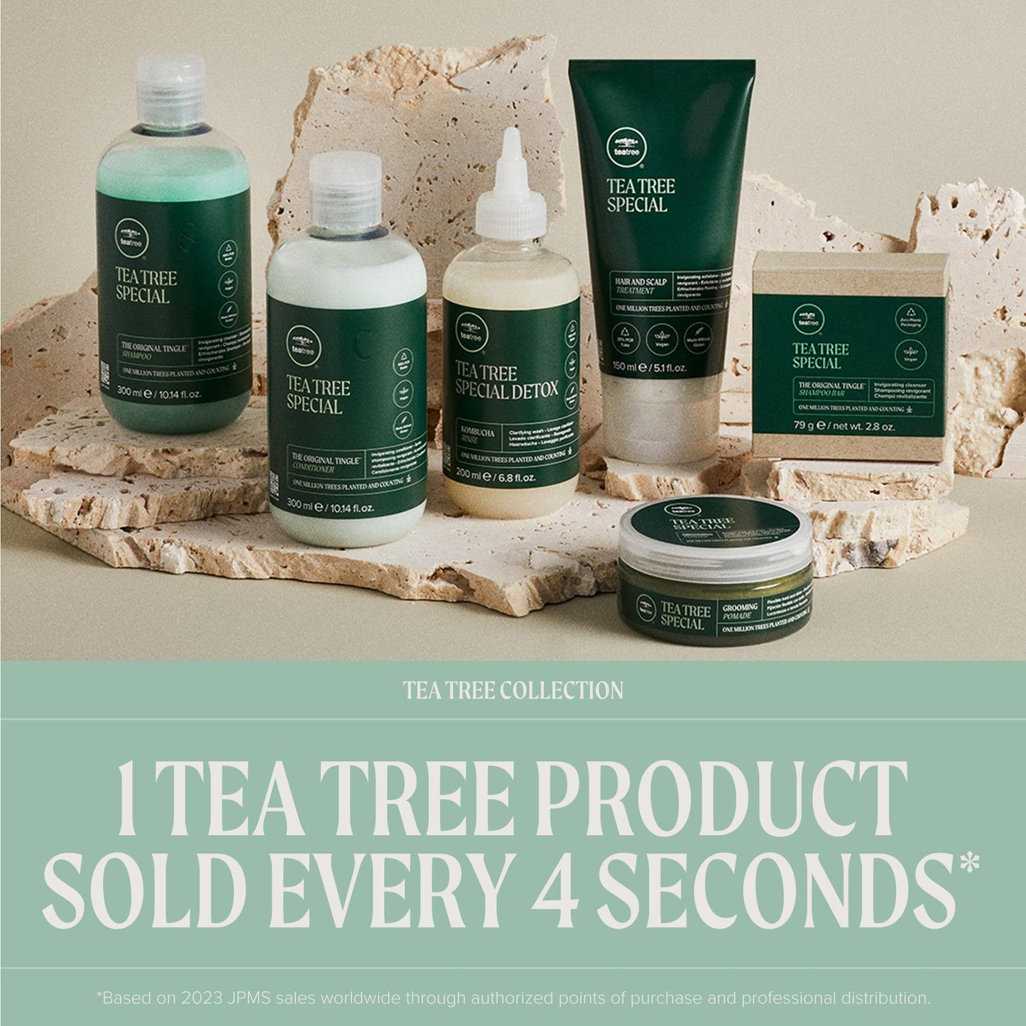 Tea Tree Hair and Body Moisturizer Leave-In Conditioner, Body Lotion, After-Shave Cream, For All Hair + Skin Types, 10.14 fl. oz. Tea Tree
