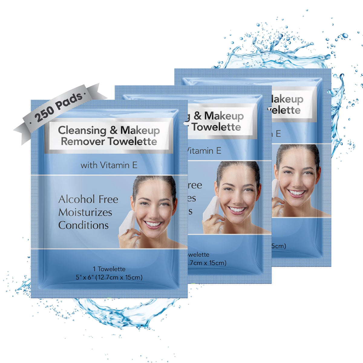 Diamond Wipes Makeup Remover Face Wipes with Vitamin E, 250 Count Diamond Wipes
