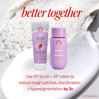 First Aid Beauty - KP Bump Eraser Body Scrub with 10% AHA, Keratosis Pilaris Exfoliator with Glycolic and Lactic acids, Helps Reduce Chicken Skin Bumps First Aid Beauty