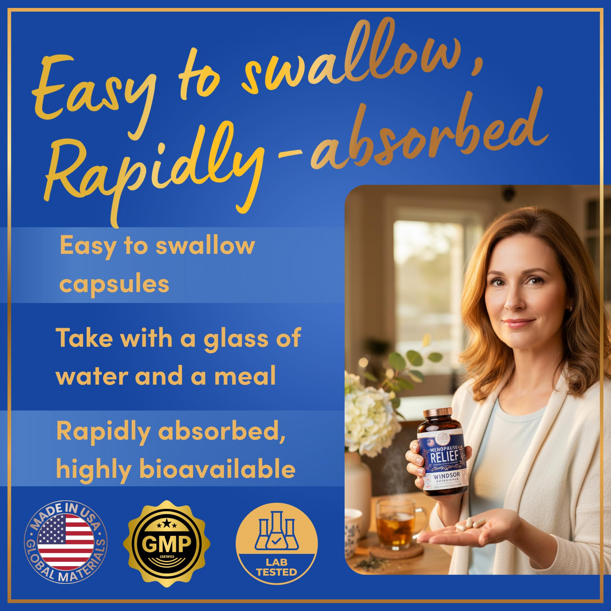 Menopause Supplements for Women - 5-HTP, Dong Quai, Black Cohosh for Menopause Hot Flashes, Night Sweats Relief Support - Womens Pre Meno Premenopausal Perimenopause Supplement - 90 Caps WINDSOR BOTANICALS buy australia supplements