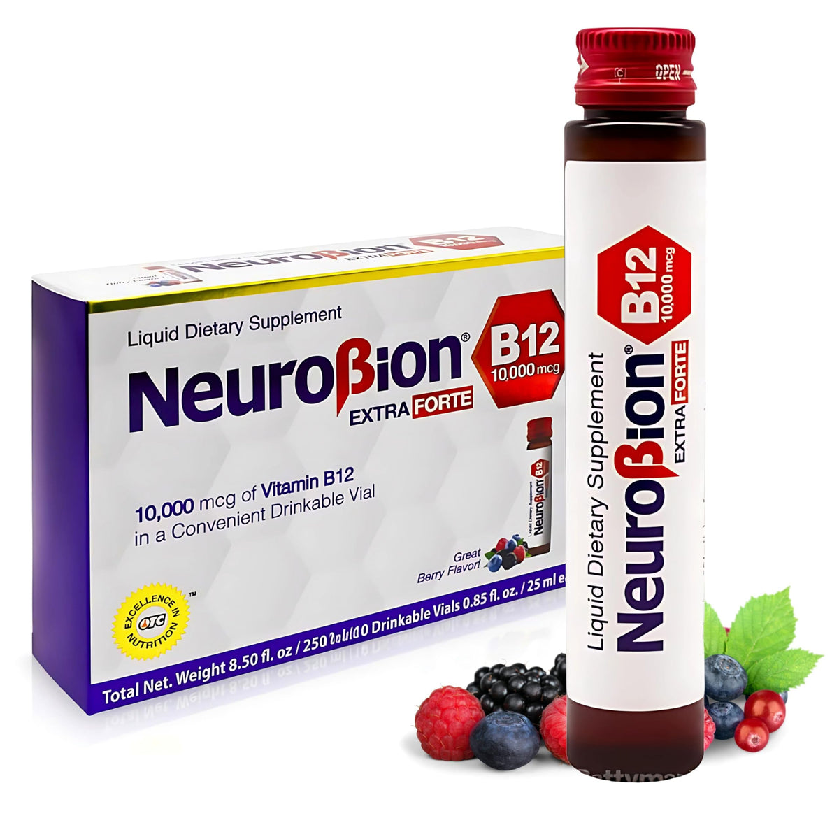 Neurobion Extra Forte B12 10,000 mcg Vials, Liquid - Extreme Powerful- 10 Vials per Box Neurobion