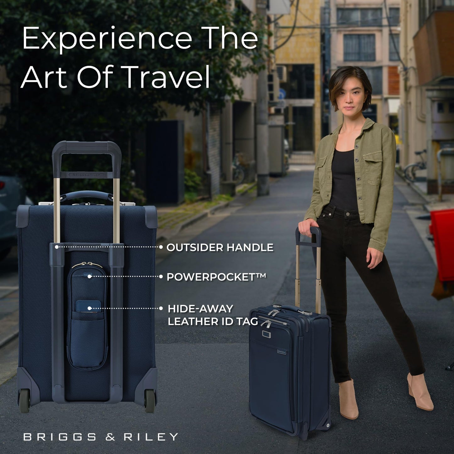 Briggs & Riley Essential 22" 2-Wheel Expandable Carry On - Luggage for Travel, Suitcases with Wheels, Softside Rolling Bag for Men & Women, Self-Repairing Zipper - Baseline Collection, Black Gsupps Australia