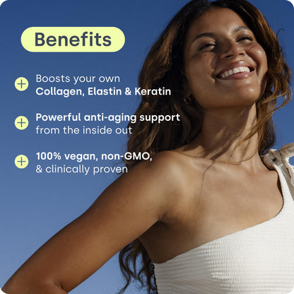 Biosil Collagen Booster Supplement - 180 Vegan Capsules - Patented ch-OSA Activator for Skin, Hair, Nails & Joints - Supports Natural Production - 90-Day Supply Biosil