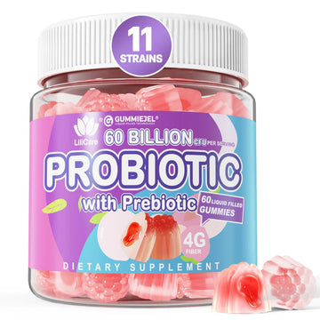 Probiotic Gummies 60 Billion CFU for Women Men & Kids, 11 Strains Probiotics + Organic Prebiotics Fiber for Immune, Digestive Health, Supports Constipation, Diarrhea, Gas & Bloating - Sugar Free, 60ct EnvyDeal buy australia supplements