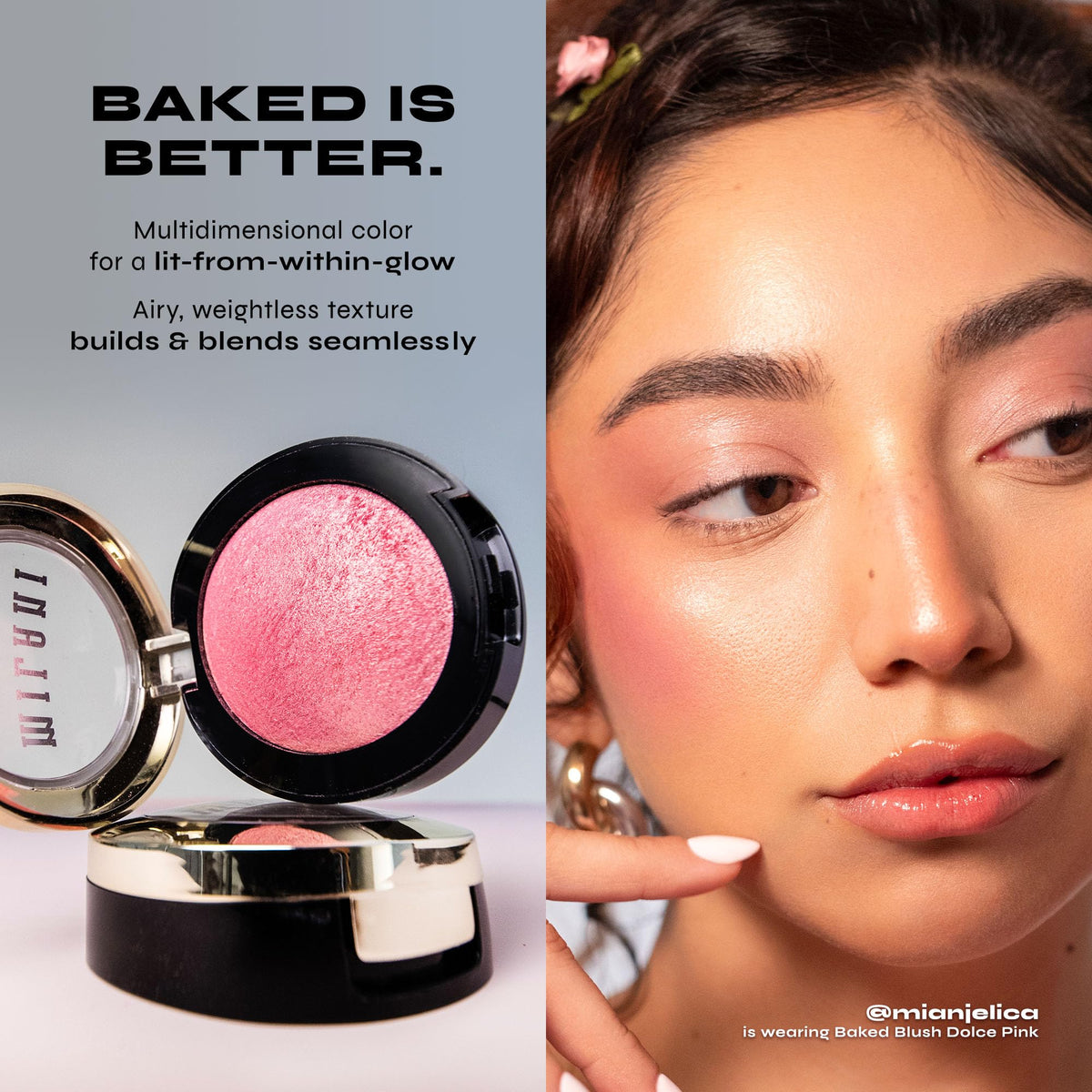 Milani Rose Blush, Powder Blush for Cheeks - Natural Matte - Romantic Rose Milani