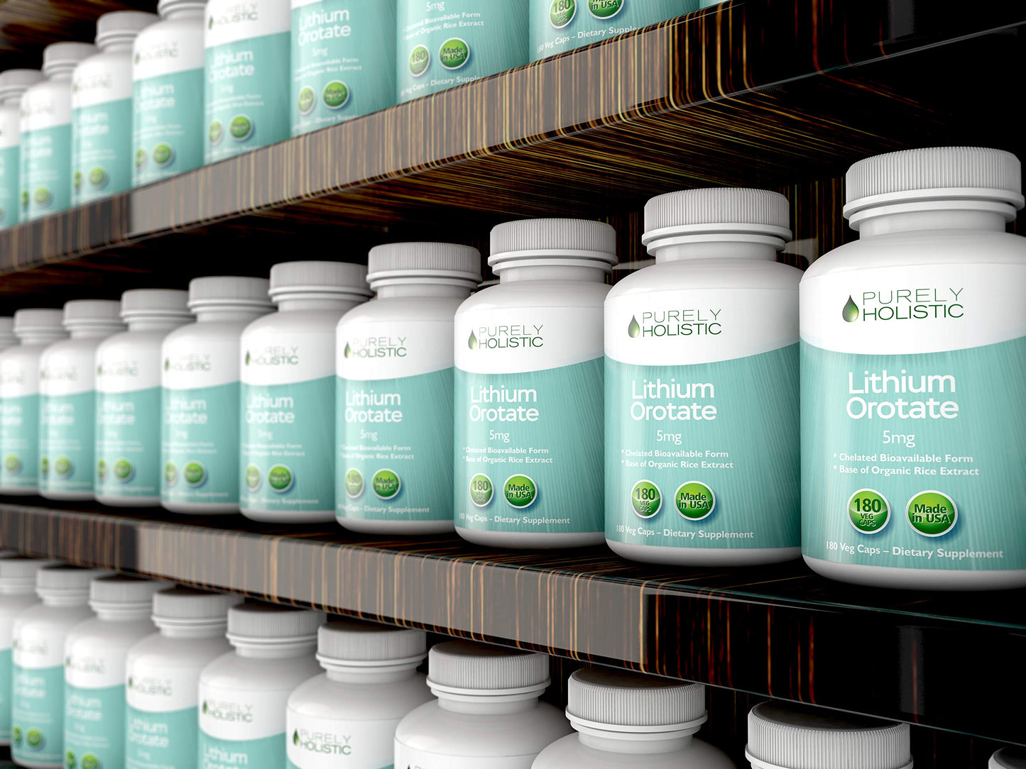 Lithium Orotate 5mg, 180 Vegetarian Lithium Capsules, Supplement Lithium Orotate 5mg, 180 Vegetarian Lithium Capsules, Helps Maintain Healthy Mood Purely Holistic