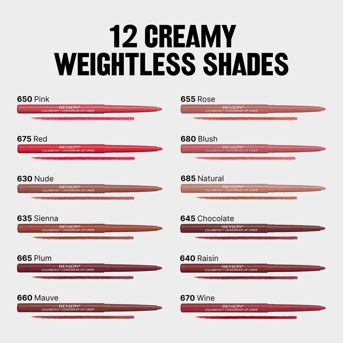 Revlon ColorStay Longwear Lip Liner, 630 Nude, 0.01 oz REVLON