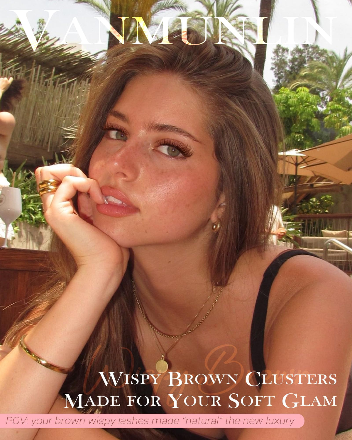 Natural Brown Lash Clusters Kit Wispy Eyelashes Clusters Kit Vanssymunlin