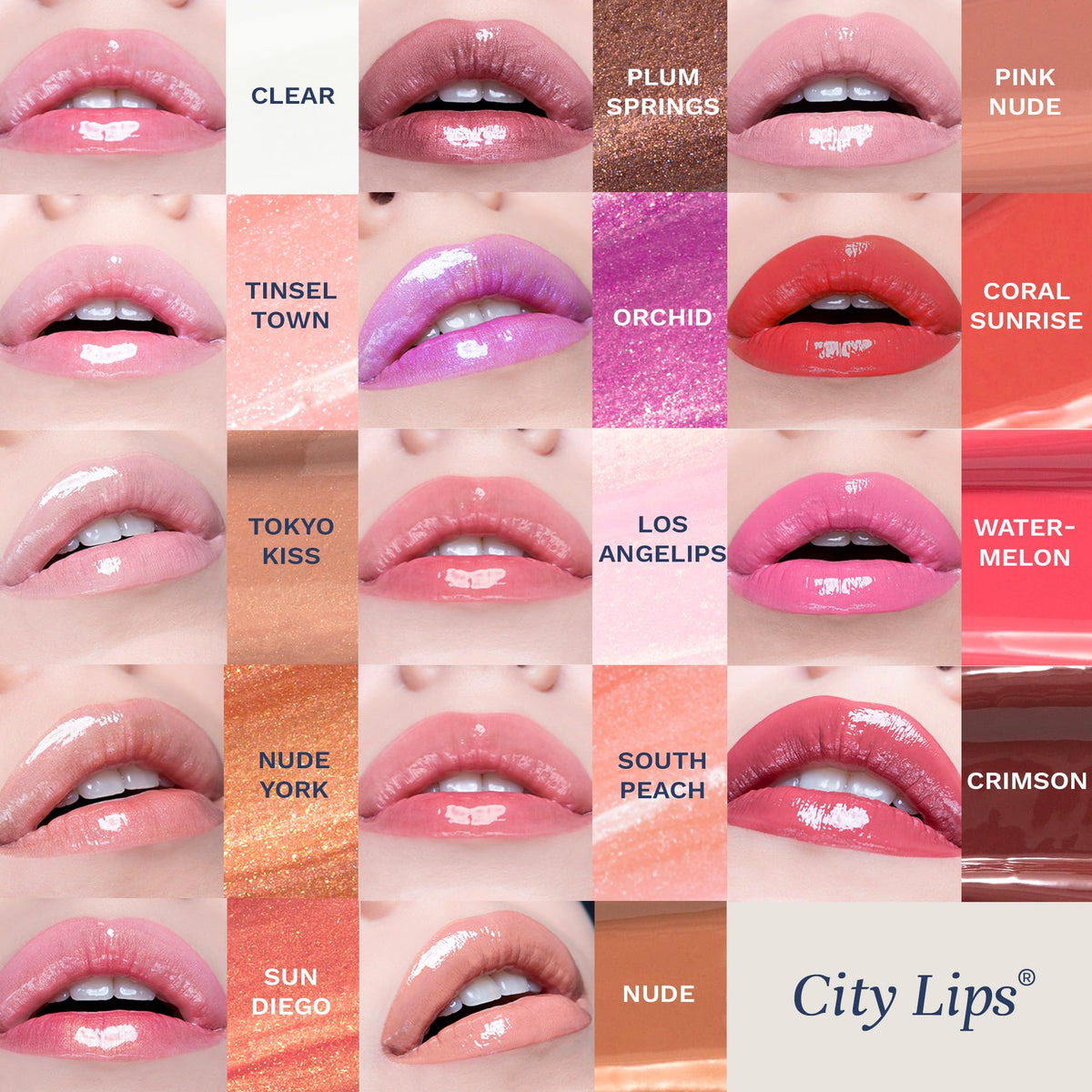 City Beauty City Lips Clear - Plumping Lip Gloss - Hydrate & Volumize - High Shine Lip Plumper - Hyaluronic Acid & Peptides Visibly Smooth Lip Wrinkles - Cruelty-Free (Clear, Pack of 1) City Beauty