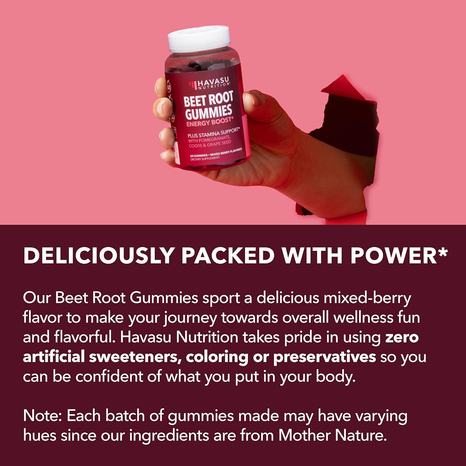 Beet Root Gummies with COQ10 and Grape Seed, Mixed Berry, 30 Servings | Nitric Oxide Supplement with Beetroot, Grape Seed Extract and COQ10 for Performance and Recovery, Vegan, Non-GMO, Gluten-Free Gsupps Australia