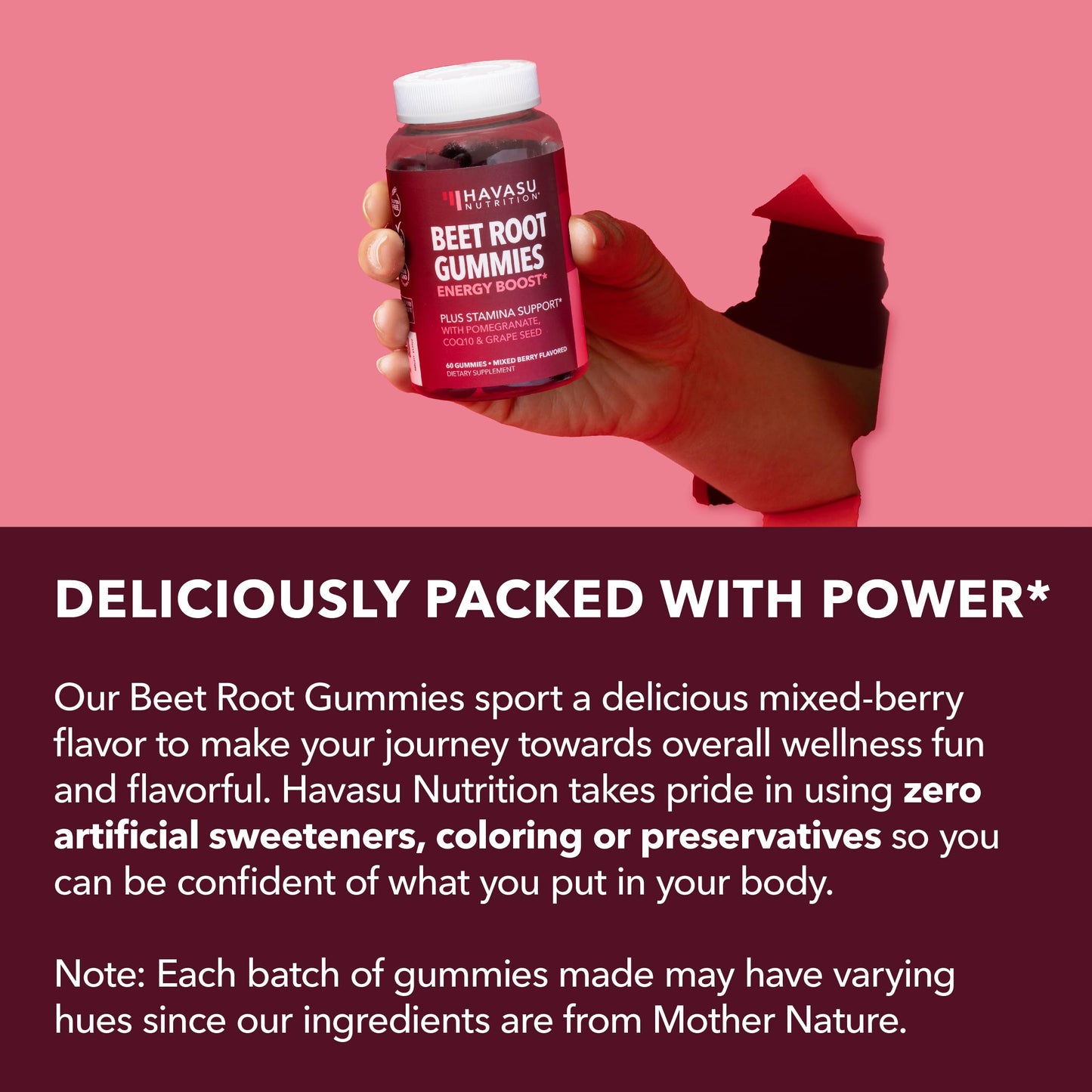 Beet Root Gummies with COQ10 and Grape Seed, Mixed Berry, 30 Servings | Nitric Oxide Supplement with Beetroot, Grape Seed Extract and COQ10 for Performance and Recovery, Vegan, Non-GMO, Gluten-Free Gsupps Australia