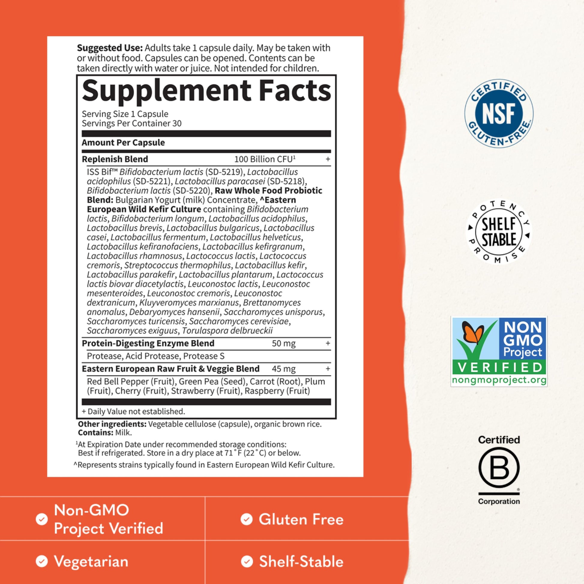 Garden of Life Raw Probiotics Ultimate Care - 100 Billion CFU - Dietary Supplement for Gut Health Support - for Women & Men - 30 Vegetarian Capsules Gsupps Australia