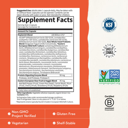 Garden of Life Raw Probiotics Ultimate Care - 100 Billion CFU - Dietary Supplement for Gut Health Support - for Women & Men - 30 Vegetarian Capsules Gsupps Australia